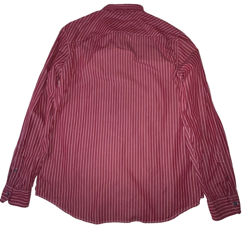 AMERICAN EAGLE Men’s XL Vintage Fit Red White Stripe Button Down Shirt - Picture 9 of 12